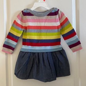Gap baby knitted striped dress 18-24m